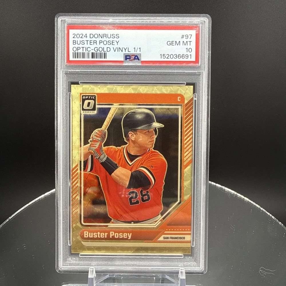 2024 Donruss Optic Buster Posey #97 Gold Vinyl 1/1 PSA 10 Gem Mint Giants